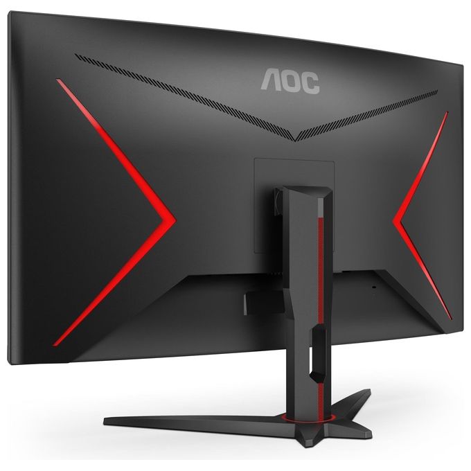 AOC C32G2ZE-BK Monitor Gaming Curvo 31.5'' VA Full HD 1920x1080 240 Hz 0.5 ms AMD FreeSync Premium colore Nero Rosso