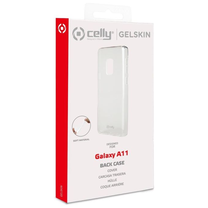 Celly Cover per Samsung Galaxy a11 in Silicone Gelskin TPU Flessibile Antiurto e Antigraffio