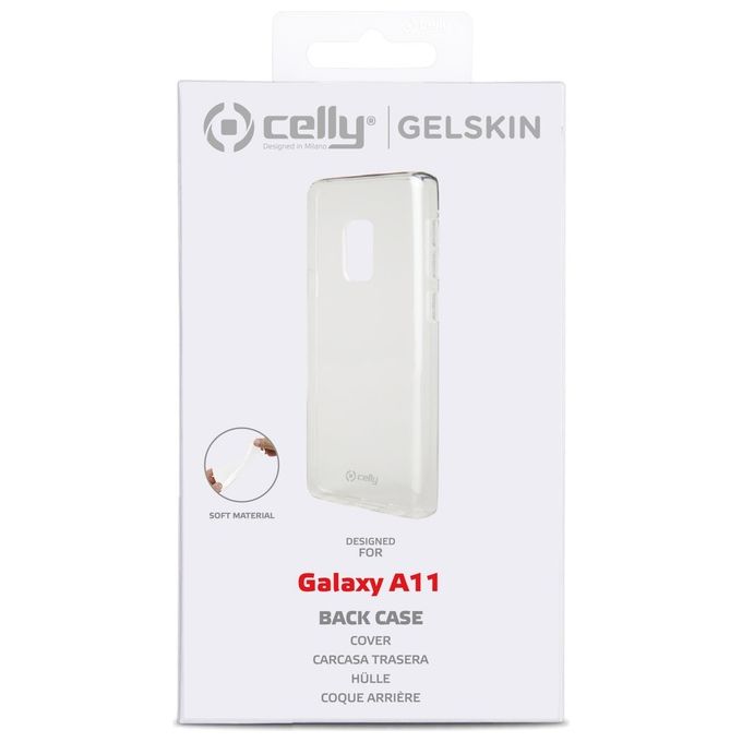 Celly Cover per Samsung Galaxy a11 in Silicone Gelskin TPU Flessibile Antiurto e Antigraffio