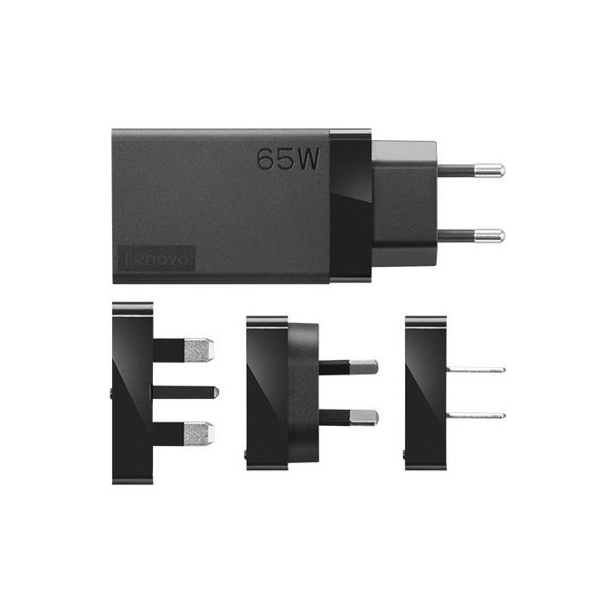 Lenovo 40AW0065WW Caricabatterie Universale AC Interno 65 W USB-C 100-240 V con Spine AU EU UK US colore Nero