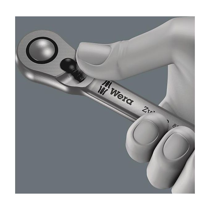 Wera 8100 SA 11 Set Cricchetto Zyklop Metal con Levetta per Invertire la Rotazione Attaco da 1-4'' in Pollici 28 Pezzi