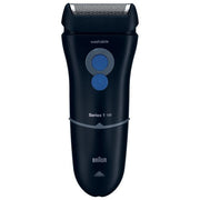 Braun Series 1 130 - Rasoio elettrico a lamina, utilizzo a secco, 1 testina con sistema SmartFoil, autonomia a rete, Trimmer di precisione integrato, pulizia facile, Colore Nero