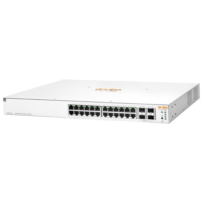 HPE JL684B Aruba Instant On 1930 Switch Gestito L2+ 24 Porte Gigabit PoE Classe 4 4 Slot SFP-SFP+ 370W colore Bianco