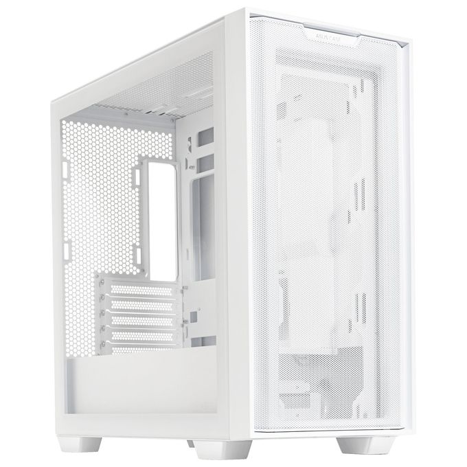 Asus A21 PC Case Mini Tower mATX Mini-ITX Vetro Temperato Radiatori 360 mm GPU 38 cm 5 Slot USB 3.2 colore Bianco