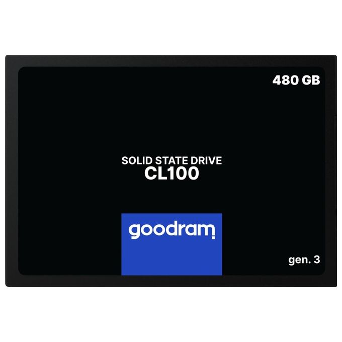 Goodram SSDPR-CL100-480-G3 CL100 Gen 3 SSD Interno 480 GB 2.5'' SATA III 3D TLC NAND 540 MB-s