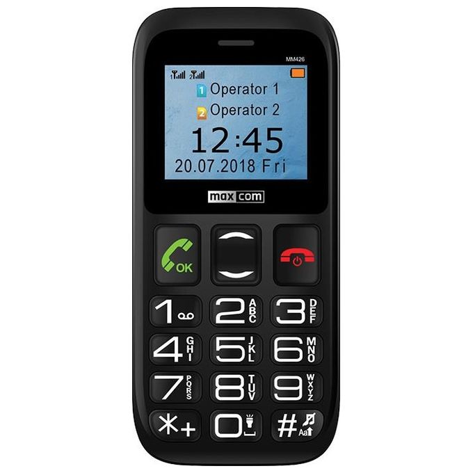Maxcom MM426 Comfort Telefono per Anziani 1.77'' 2G Tasto SOS Vivavoce microSD 32 GB colore Nero
