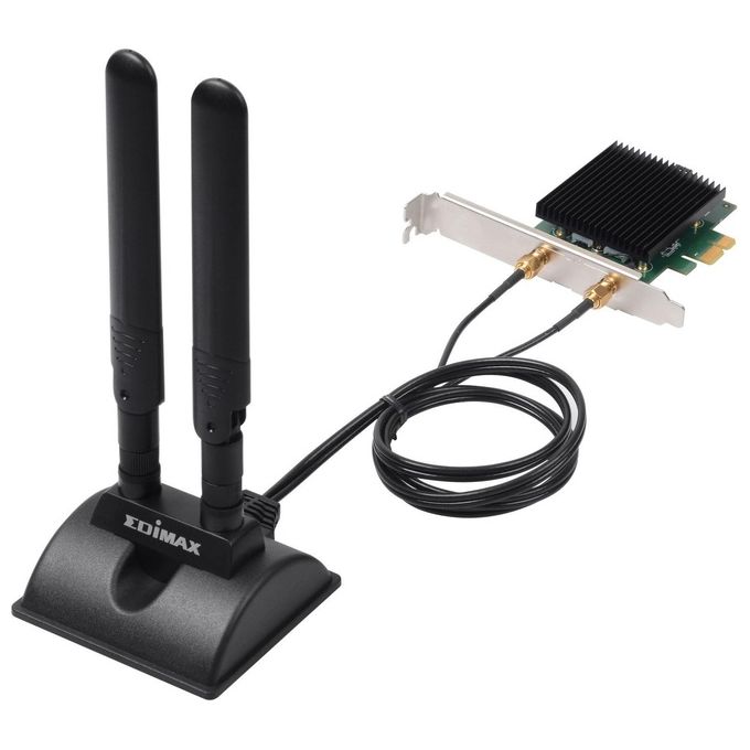 EDiMAX EW-7833AXP Adattatore PCI Express AX3000 Wi-Fi 6 Dual Band Bluetooth 5.0 3000 Mbps 2.4 GHz 5 GHz colore Nero