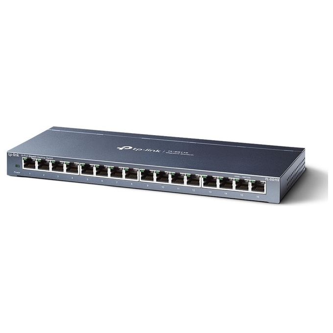 Tp-Link TL-SG116 Switch 16 Porte Gigabit Rj45 Desktop Steel Case