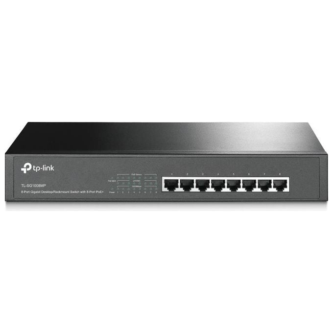 Tp-link Switch 8 Porte Gigabit PoE Non Gestito Gigabit Ethernet 10-100-1000 Nero Supporto Power over Ethernet