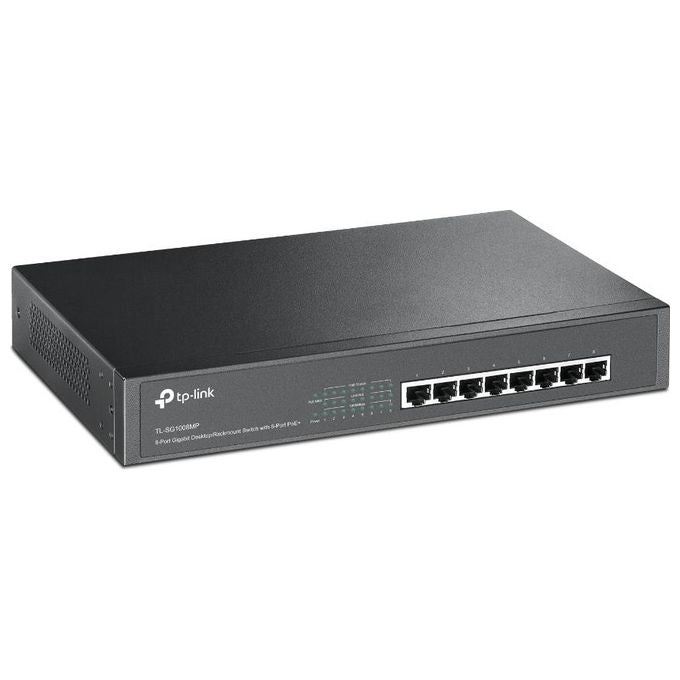 Tp-link Switch 8 Porte Gigabit PoE Non Gestito Gigabit Ethernet 10-100-1000 Nero Supporto Power over Ethernet
