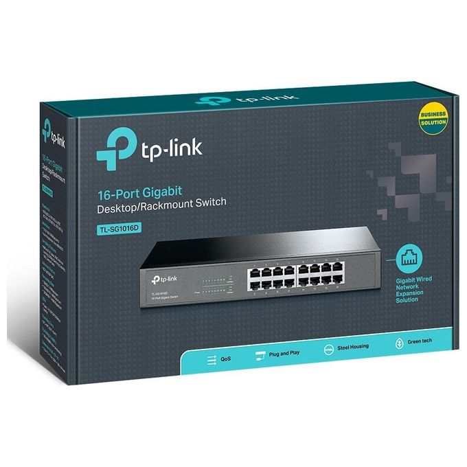 TP-LINK switch 16 porte lan gigbit desktop-rack