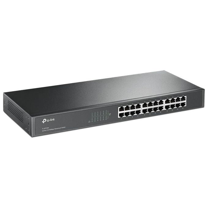 TP-LINK switch 24 porte lan 10-100m metal case rackmount 19'' 1u