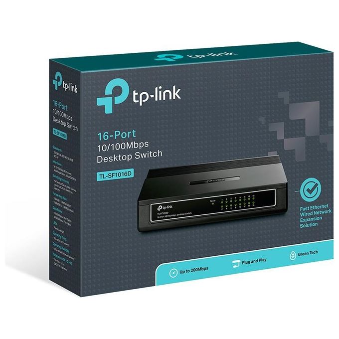 TP-LINK switch 16 porte lan 10-100m desktop