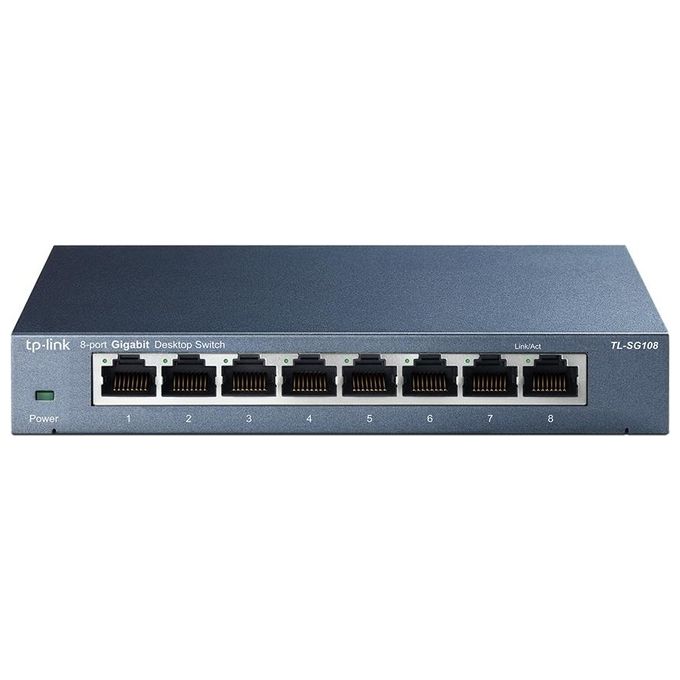 TP-Link TL-SG108 Switch Ethernet Gigabit 8 porte Non gestito 10-100-1000Mbps Nero