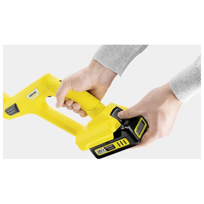 KÄRCHER 1.444-300.0 LTR 18-25 Tagliabordi a Batteria 18 V Diametro di Taglio 25 cm Velocita' 9500 rpm con Testina Ruotabile e Avanzamento Automatico del Filo colore Giallo