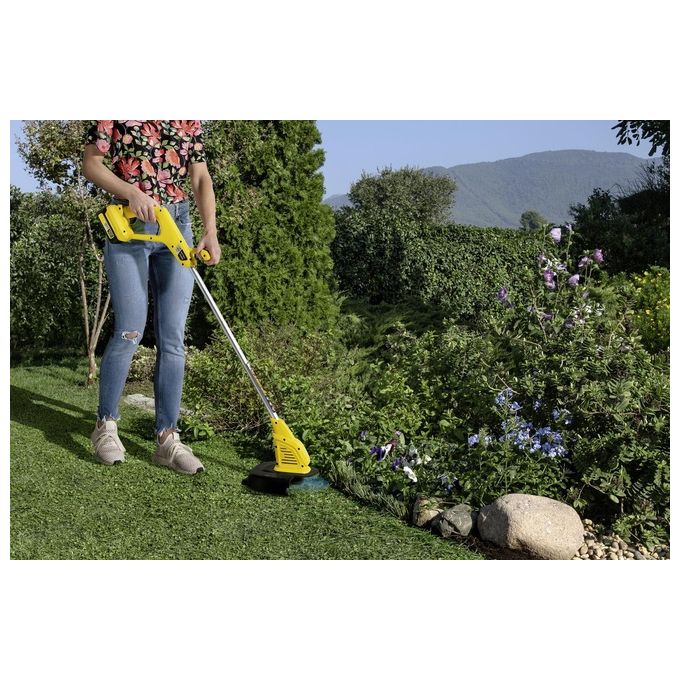 KÄRCHER 1.444-300.0 LTR 18-25 Tagliabordi a Batteria 18 V Diametro di Taglio 25 cm Velocita' 9500 rpm con Testina Ruotabile e Avanzamento Automatico del Filo colore Giallo