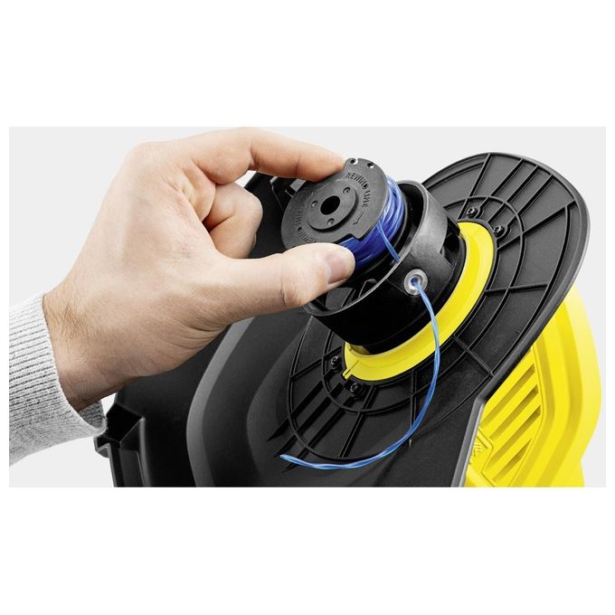 KÄRCHER 1.444-300.0 LTR 18-25 Tagliabordi a Batteria 18 V Diametro di Taglio 25 cm Velocita' 9500 rpm con Testina Ruotabile e Avanzamento Automatico del Filo colore Giallo