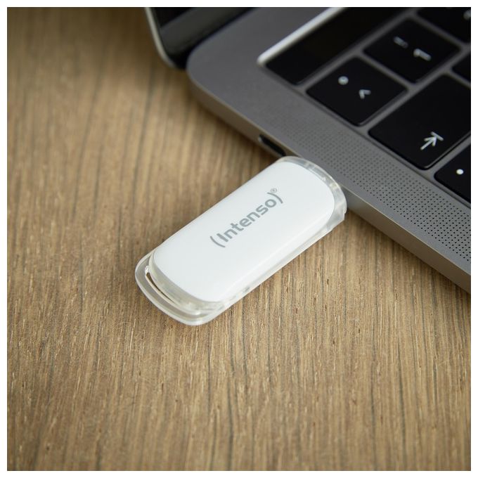 Intenso Flash Line 128Gb Chiavetta Usb Tipo C Super Speed Usb 3.1 Bianco
