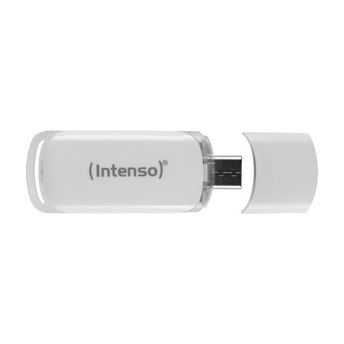 Intenso Flash Line 128Gb Chiavetta Usb Tipo C Super Speed Usb 3.1 Bianco