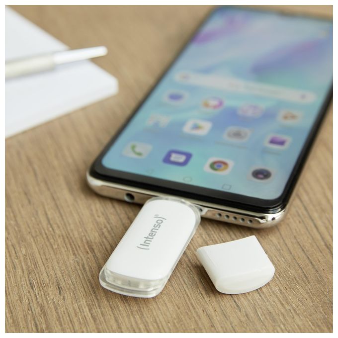 Intenso Flash Line 64Gb Chiavetta Usb Tipo C Super Speed Usb 3.1 Bianco