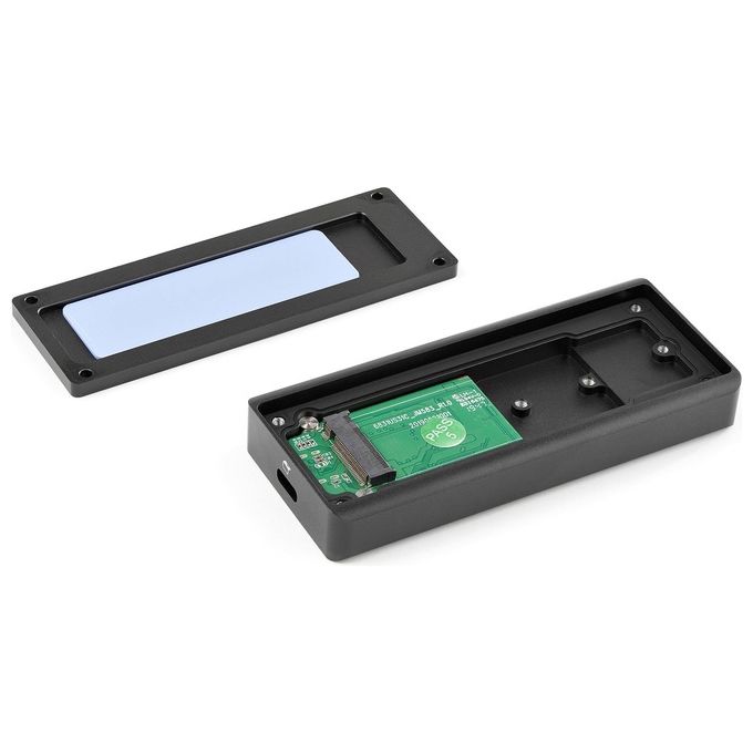 StarTech M2E1BRU31C Box Esterno SSD NVMe M.2 PCIe USB 3.2 Gen 2 10 Gbps Tipo C IP67 Resistente Acqua Polvere colore Nero