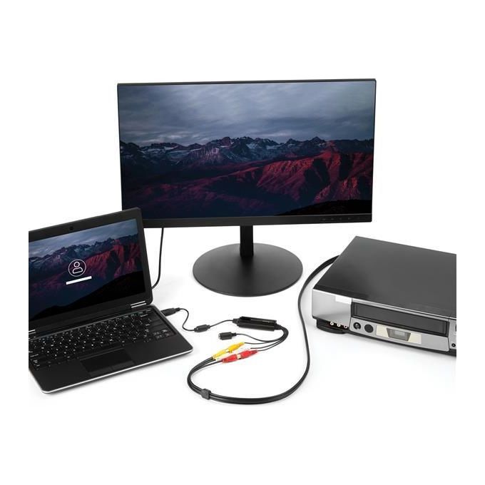 StarTech.com SVID2USB232 Adattatore di Acquisizione Video S-Video Composito USB 2.0 con Supporto TWAIN Risoluzione Massima 720 x 576 Pixel colore Nero