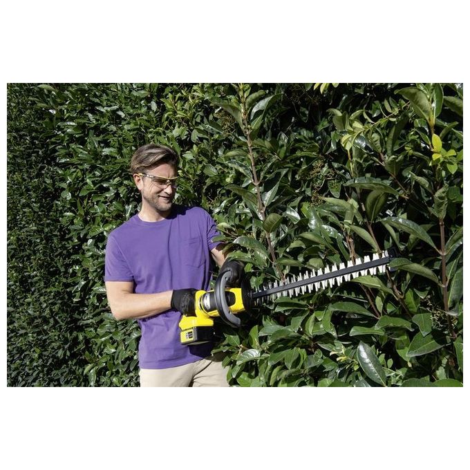 Kärcher 1.444-251.0 HGE 36-60 Tosasiepi a Batteria 36 V 2,5 Ah Doppia Lama 60 cm colore Nero Giallo
