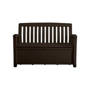 Keter Cassapanca Patio Bench in Resina 132 7x61 2x89 5H con Capacita' 227 Lt Grafite per Arredo Giardino