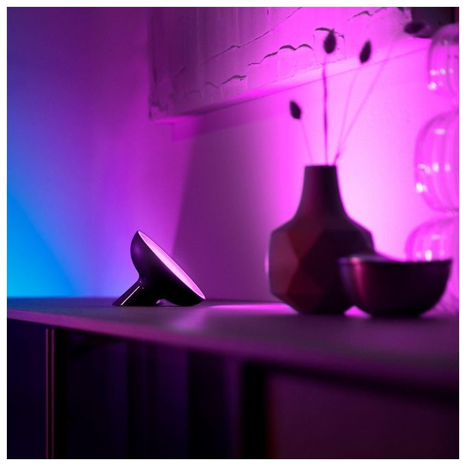 Philips Lampada Hue Bloom Led 7.1W Nero, 16 Milioni di Colori, Ambiance Bianco e Colore, 2000-6500 K Decorativa