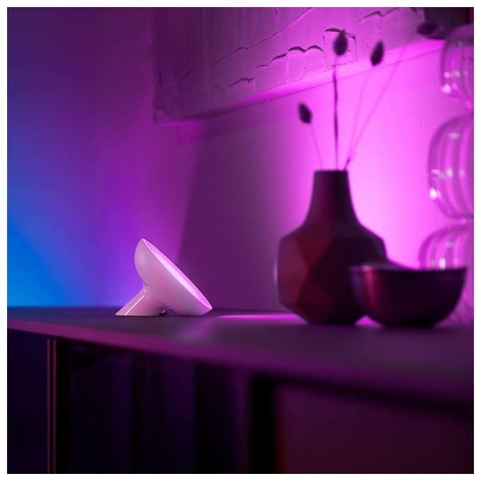Philips Lampada Hue Bloom da Tavolo LED 7.1W, 16 Milioni di Colori, Bianco, Temperatura 2000-6500K