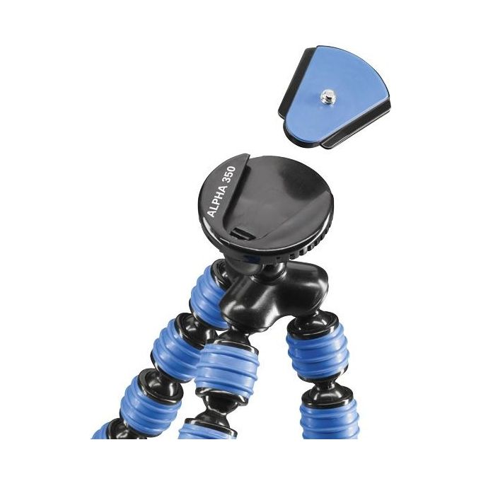 Cullmann Alpha 350 Mobile Flessibile Mini Treppiede con Supporto per Smartphone Blu
