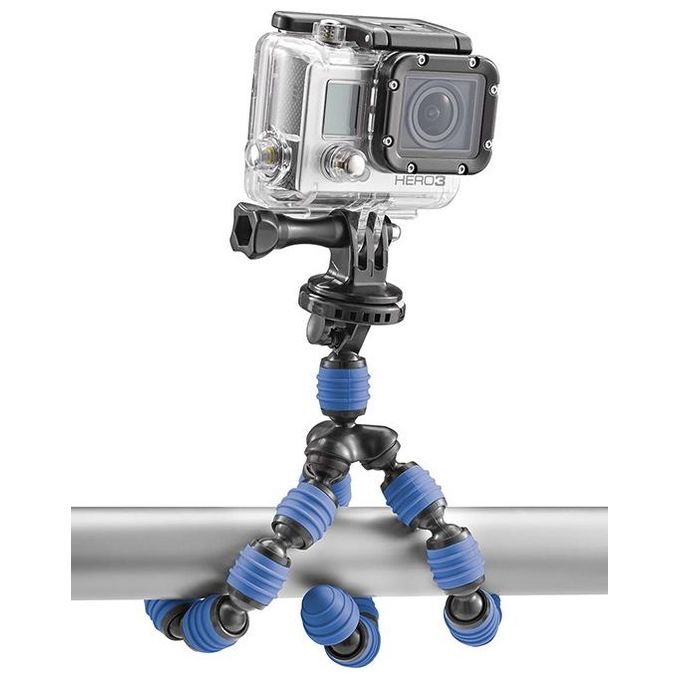 Cullmann Alpha 350 Mobile Flessibile Mini Treppiede con Supporto per Smartphone Blu