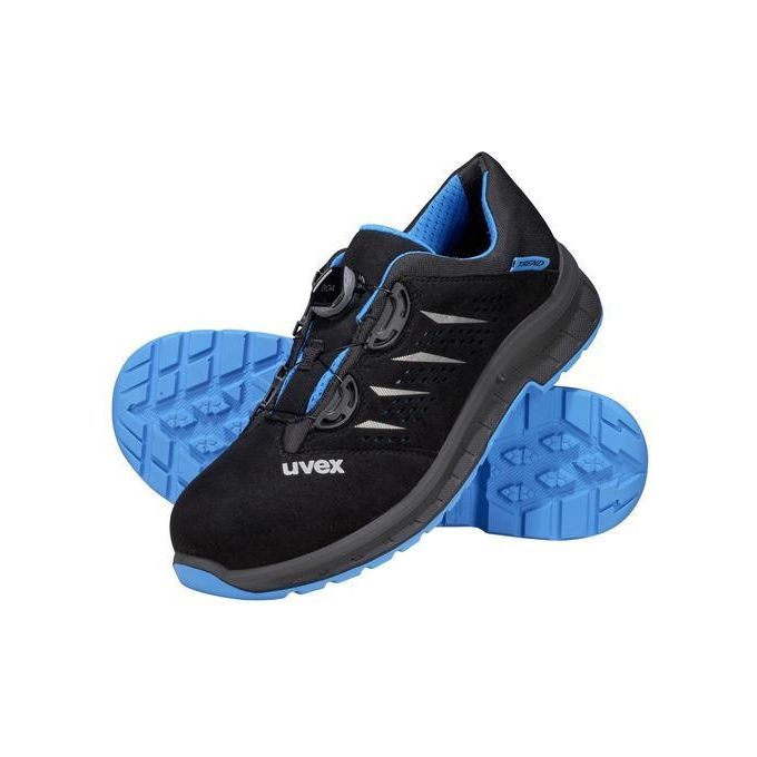 Uvex 6938244 2 Trend Scarpa di Sicurezza Bassa S1P ESD BOA Fit System SRC Taglia 44 colore Nero Blu