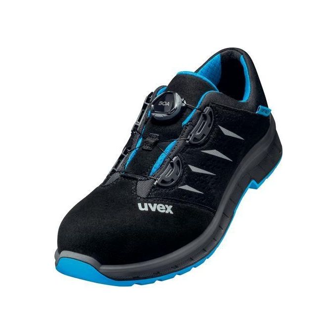 Uvex 6938244 2 Trend Scarpa di Sicurezza Bassa S1P ESD BOA Fit System SRC Taglia 44 colore Nero Blu