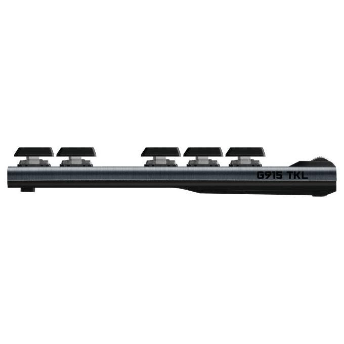 Logitech G 920-010587 G915 TKL Tastiera Gaming Wireless RF + Bluetooth Italiano Tenkeyless Switch Meccanici Logitech GL Tactile Retroilluminazione LED RGB Altezza Regolabile colore Carbonio