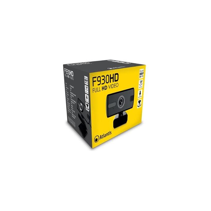 Atlantis Webcam P015-F930HD Risoluzione Full HD 1080p Qualita' Video 1980x1080 Sensore 2 Megapixel
