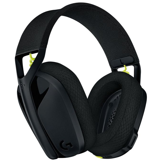 Logitech G G435 Cuffie Gaming Wireless LIGHTSPEED Bluetooth Over Ear Microfono Integrato Beamforming 18h colore Nero Giallo