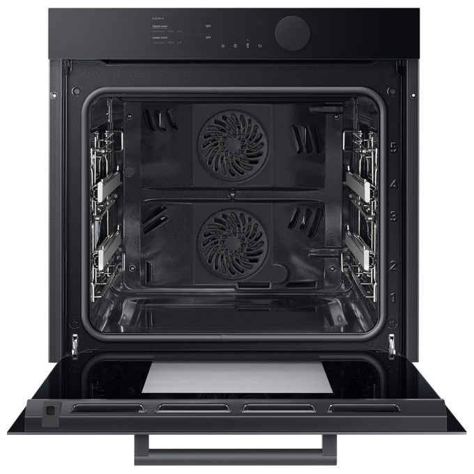 Samsung NV75T9579CD Infinite Line Forno Elettrico Multifunzione Dual Cook da Incasso Pirolitico Capacita' 75 Litri Classe Energetica A+ 50 Funzioni Wi-Fi Display Touch 60 cm Graphite Grey