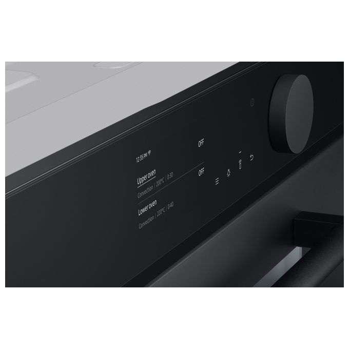 Samsung NV75T9579CD Infinite Line Forno Elettrico Multifunzione Dual Cook da Incasso Pirolitico Capacita' 75 Litri Classe Energetica A+ 50 Funzioni Wi-Fi Display Touch 60 cm Graphite Grey