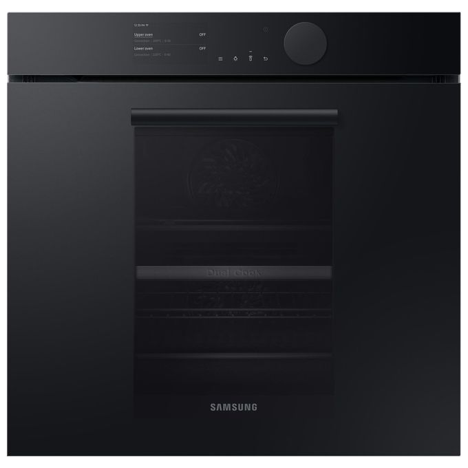 Samsung NV75T9579CD Infinite Line Forno Elettrico Multifunzione Dual Cook da Incasso Pirolitico Capacita' 75 Litri Classe Energetica A+ 50 Funzioni Wi-Fi Display Touch 60 cm Graphite Grey