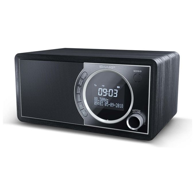 Sharp Radio Digitale Portatile con DAB-DAB+-FM Bluetooth 4.2 Nero