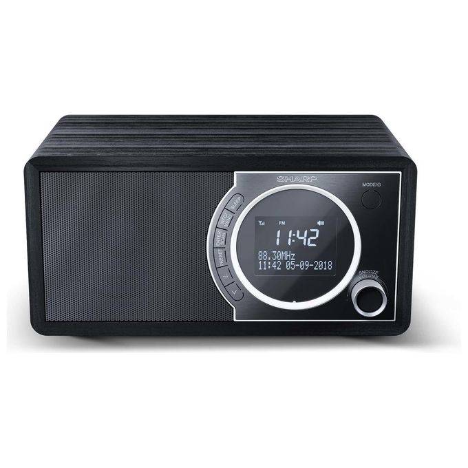 Sharp Radio Digitale Portatile con DAB-DAB+-FM Bluetooth 4.2 Nero