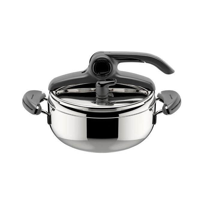 Lagostina 010033010522 Mia Pentola a Pressione Acciaio Inox 18-10 3.5 L 22 cm 6 Sistemi di Sicurezza Induzione Lavastoviglie