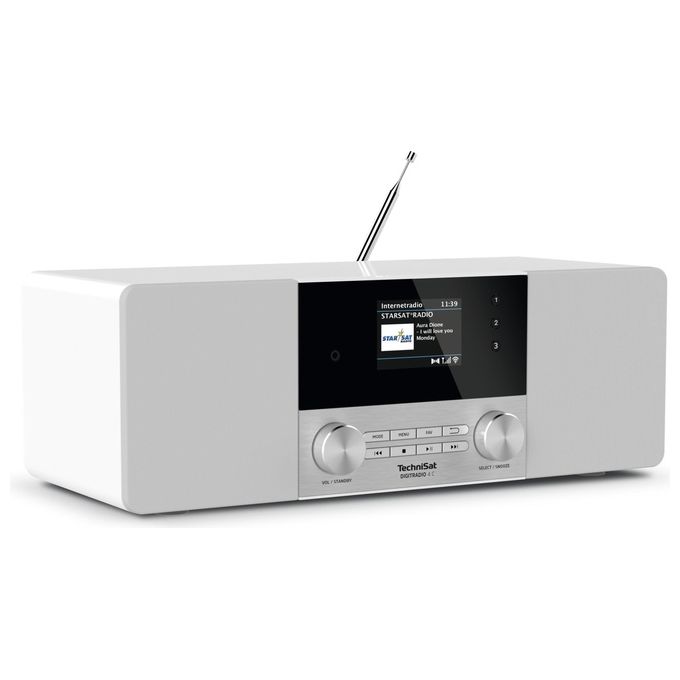 TechniSat 0001-3937 DIGITRADIO 4 C Radio da Scrivania DAB+ FM Bluetooth 20 W RMS Altoparlanti ELAC colore Bianco