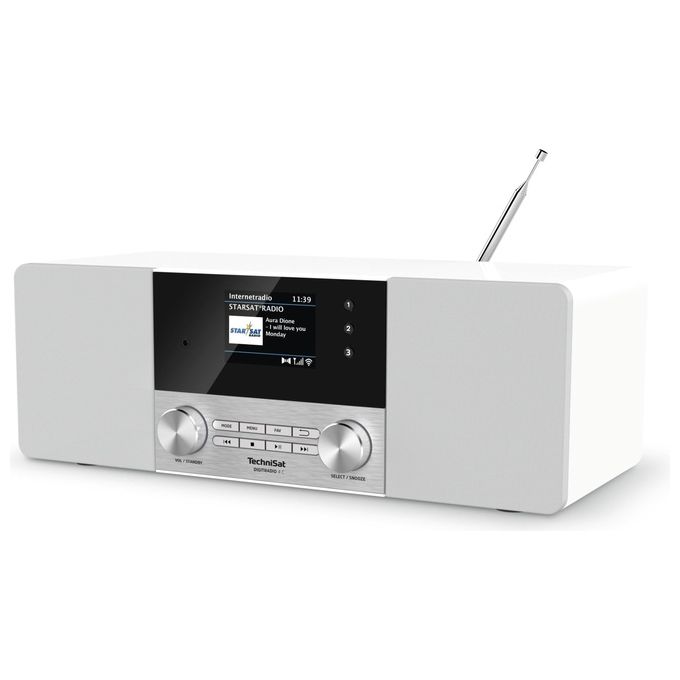 TechniSat 0001-3937 DIGITRADIO 4 C Radio da Scrivania DAB+ FM Bluetooth 20 W RMS Altoparlanti ELAC colore Bianco