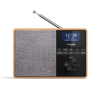 Philips TAR5505-10 Radio Portatile Digitale DAB DAB+ FM Bluetooth 5.0 5W Display LCD colore Nero Grigio Legno
