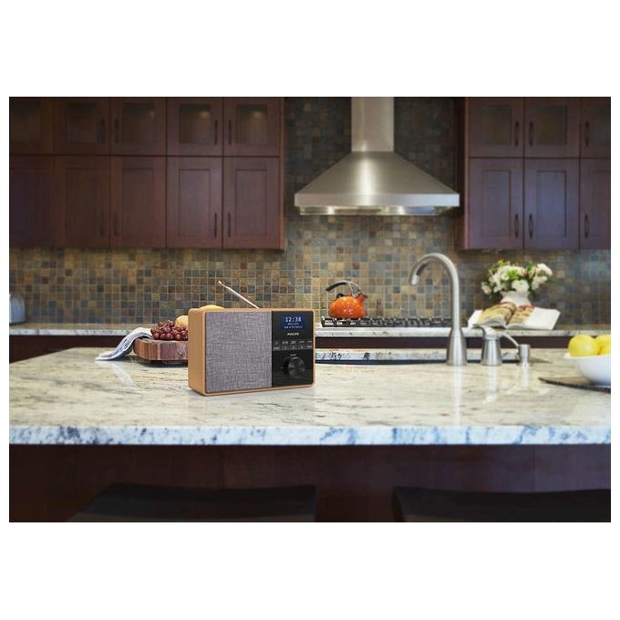 Philips TAR5505-10 Radio Portatile Digitale DAB DAB+ FM Bluetooth 5.0 5W Display LCD colore Nero Grigio Legno