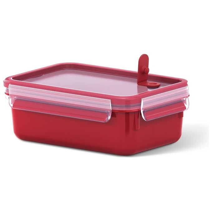 Emsa 517773 Clip and Micro Contenitore per Alimenti Ermetico per Microonde 1 L colore Rosso