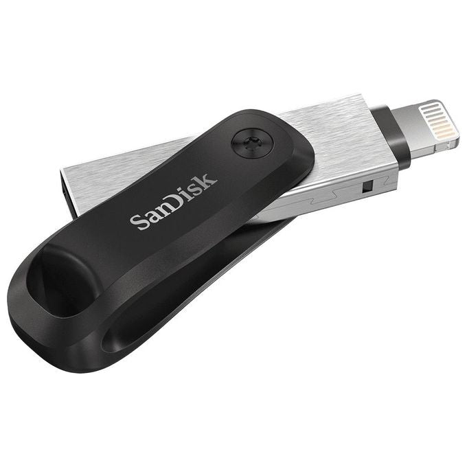 SanDisk SDIX60N-064G-GN6NN iXpand Go Chiavetta USB 64 GB USB Type-A Lightning 3.2 Gen 2 per iPhone iPad colore Nero Argento