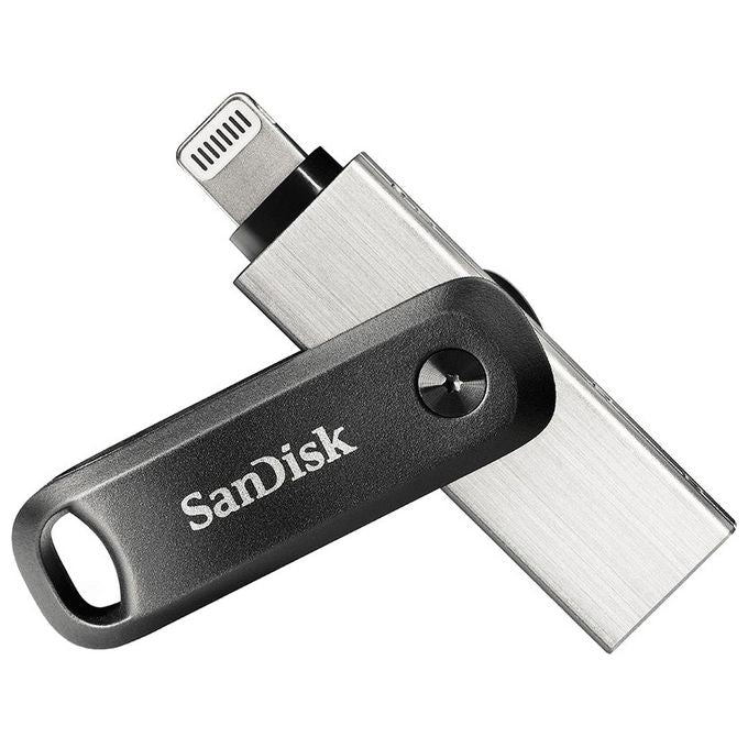 SanDisk SDIX60N-064G-GN6NN iXpand Go Chiavetta USB 64 GB USB Type-A Lightning 3.2 Gen 2 per iPhone iPad colore Nero Argento